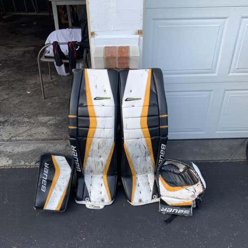 Black Used 36" Regular Reactor 9000  Goalie Full Set
