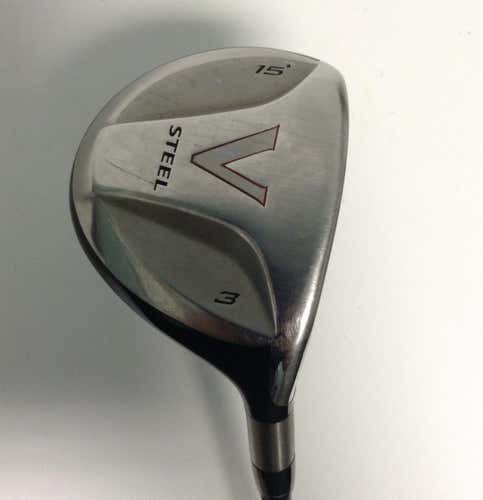 Used Taylormade V Steel 3 Wood Graphite Stiff Golf Fairway Woods
