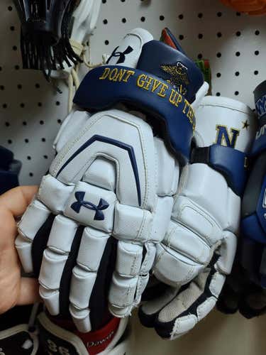 Used Under Armour Lacrosse Gloves 13" from Navy