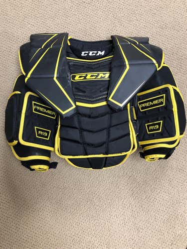 Used Intermediate Small CCM Premier R1.9 Goalie Chest and Arm Protector Goalie Chest Protector