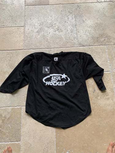 Black USA Hockey Jersey Size L