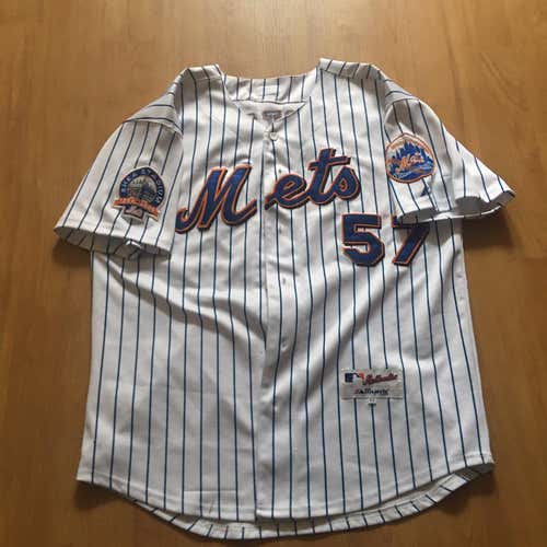 New York Mets Johan Santana Shea Stadium XL Authentic Majestic Jersey