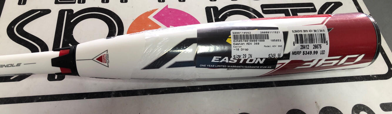Easton ADV 360 (-10) 29" 2 3/4" Barrel USSSA Certified Bat, New W Warranty