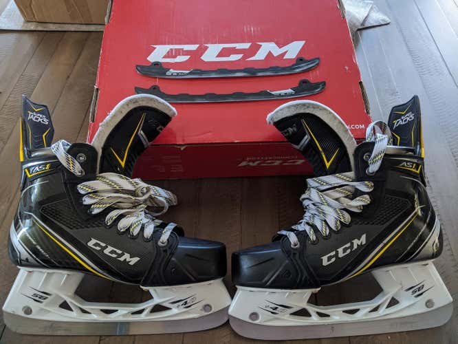 Senior CCM AS1 Hockey Skates Size 8.5 D/A with extra steel