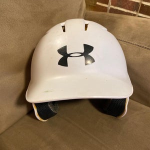 White Used Medium Under Armour UABH2 Batting Helmet