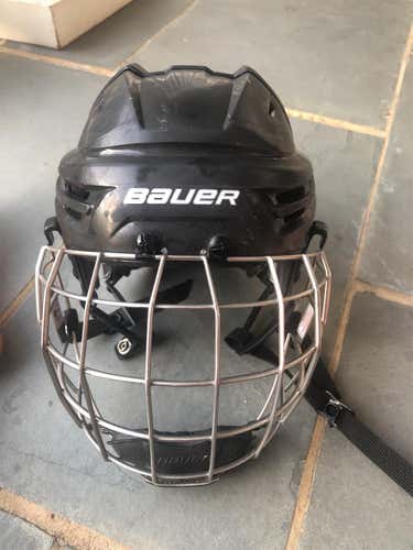 Black Used Medium Bauer IMS 9.0  Helmet With Cage