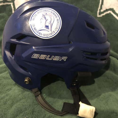 Blue Used Medium Bauer Re-Akt Pro Stock Helmet
