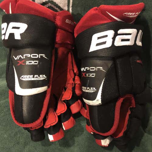 Black Used Bauer Vapor X100 14"  Gloves