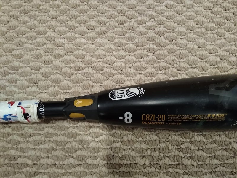 Used Kid Pitch (9YO-13YO) 2020 USSSA Certified DeMarini Composite CF Zen Bat (-8) 23 oz 31"