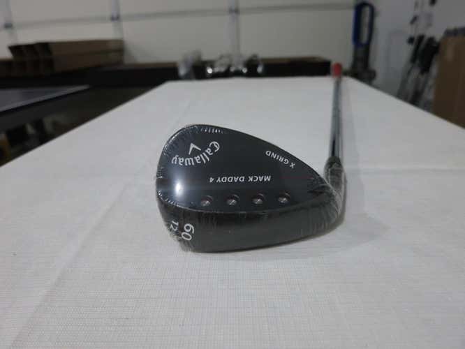 Callaway Mack Daddy 4 Black Lob Wedge MD4 - 60.12* - Stiff Flex Steel - NEW - LH