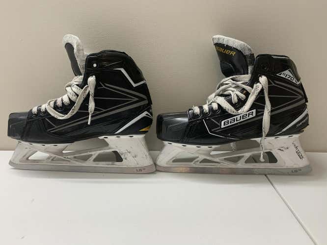 Senior Used Bauer Supreme S170 Hockey Goalie Skates Regular Width Size 7
