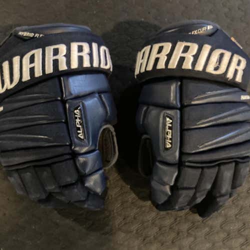 Blue Used Warrior Alpha QX 13" Gloves
