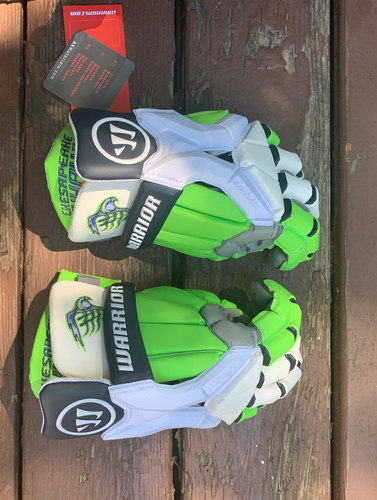 NEW 2020 Chesapeake Bayhawks Warrior Burn pro gloves Lacrosse Gloves 13"