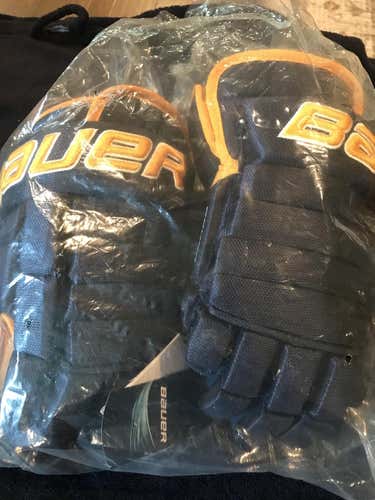 New Senior Bauer Team Gloves 14" Pro Stock