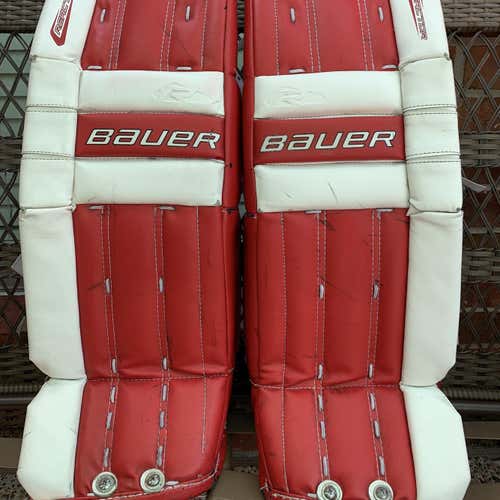 Red Used 26" Bauer Reactor 2000  Goalie Leg Pads