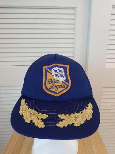 Blue Angels Airshow Vintage Snapback Adjustable Mesh Trucker Style Hat Cap Blue