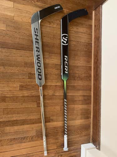 Used Warrior Regular Ritual CR1 Goalie Stick + free Sherwood goalie stick
