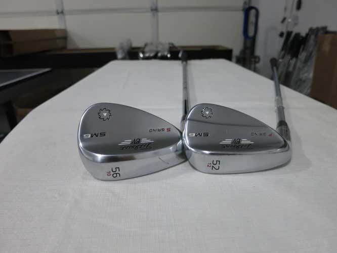 Titleist Vokey SM6 Tour Chrome Wedge Set - 52* - 56* - Dynamic Gold Steel - LH