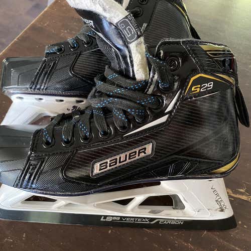 Used Bauer Supreme S29 Regular Width Size 5 Hockey Goalie Skates