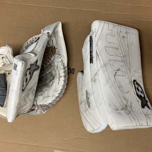 Goalie Gloves - Brian’s Brians White Used Regular G-Netik Pro II