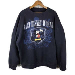 Vintage Walt Disney World Mickey Mouse XL Pullover Sweatshirt Vtg Graphic Unique