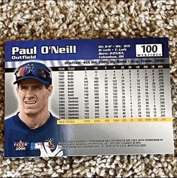 NM PAUL O'NEILL NEW YORK YANKEES MLB BASEBALL CARD (2000) | SidelineSwap