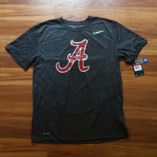 New NIKE Drifit Men's Alabama Crimson Tide Workout Training Running Shirt Size Large