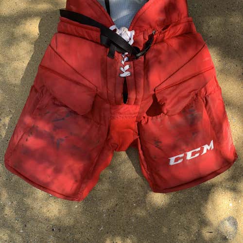 Red New Large CCM Pro Stock Hockey Goalie Pants