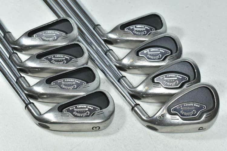 Callaway Steelhead X-16 Pro Series 3-9,PW54 Iron Set Right Tour Stiff Steel