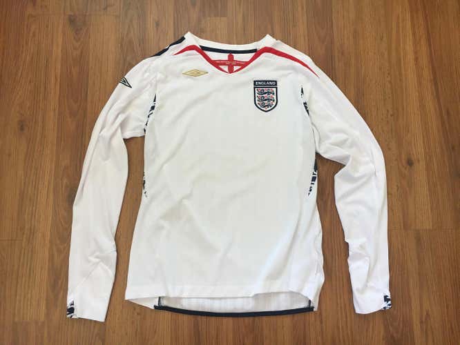 England National Football Team UMBRO WOMEN'S Size Small SOCCER Jersey Training Top!