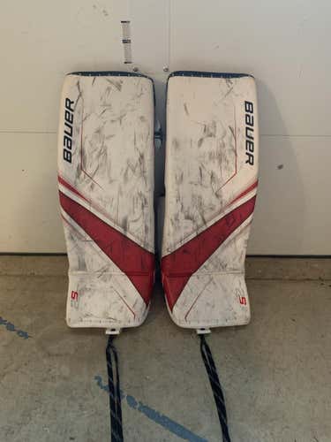 Red Used Senior 33" Bauer Supreme 2S Pro Goalie Leg Pads