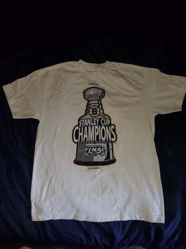 New Boston Bruins 2011 Stanley Cup Champions Adult Large Reebok Shirt