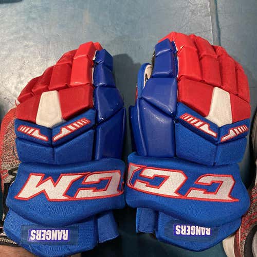 Blue Used Senior CCM HG42 Gloves 14" Pro Stock
