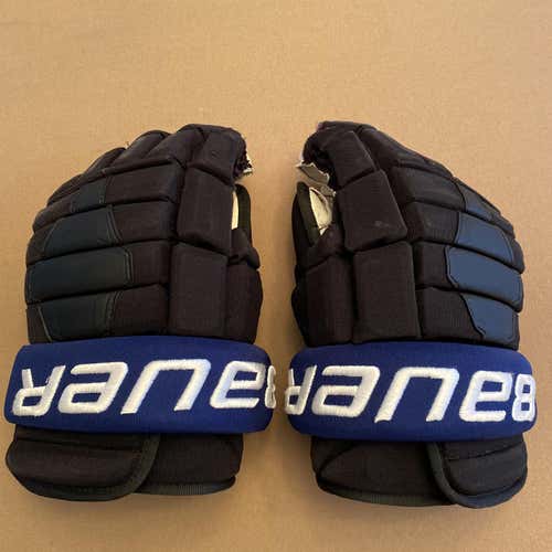 Black Used Bauer Nexus 2N 14" Pro Stock Gloves