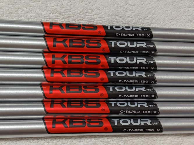 KBS Tour C-Taper 130 Gram Extra Stiff Flex Steel Shaft Set 4-GW .355 Taper Tip