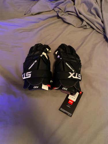 Black New STX Surgeon 700 13" Lacrosse Gloves