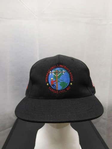 Vintage International Lineman Rodeo Leather Strapback Hat 2000