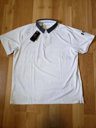 New Men's XL Under Armour Heatgear Polo Shirt