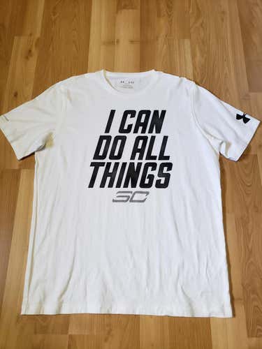 White Used Men's XL Under Armour Steph Curry T-Shirt