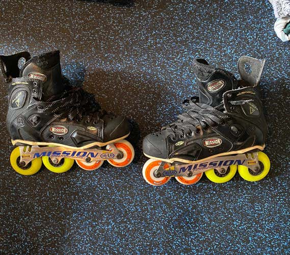 Used Mission Size 9 D Inline Hockey Skates Roller Hockey