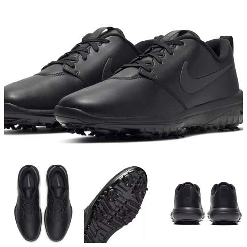 NIKE ROSHE G TOUR GOLF SHOES CLEATS TRIPLE BLACK