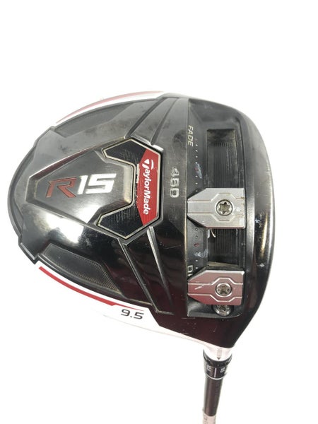 Used Taylormade R15 9.5 Degree Graphite Stiff Golf Drivers