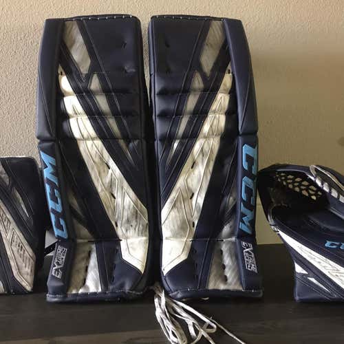 Blue Used 33" Regular Extreme Flex 4 Pro Stock Goalie Full Set