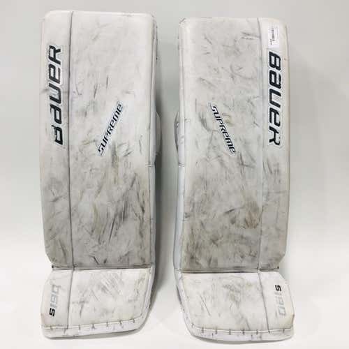 White Used 30" Bauer Supreme S190  Goalie Leg Pads