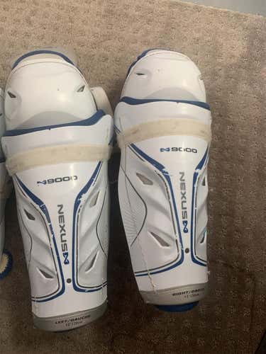 Used Bauer Nexus N9000 Shin Pads 2 Pairs Size 11 And 12