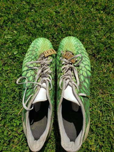 Green Used Adult Men's Size 14 (Women's 15) Molded Cleats Adidas