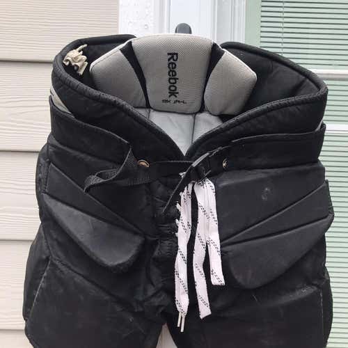 Black Used Large Reebok 9K Hockey Goalie Pants