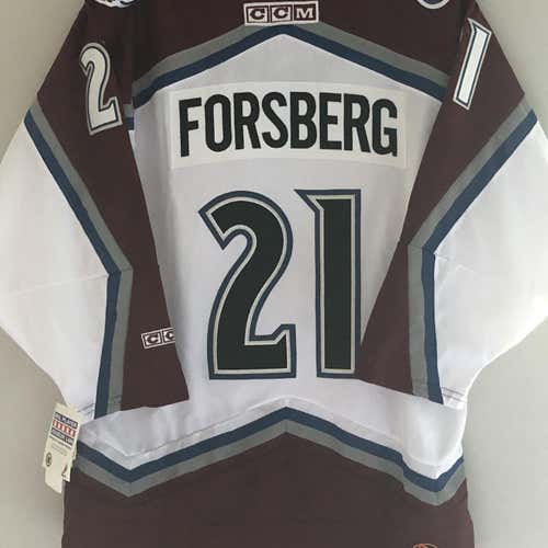 NWT CCM 550 Colorado Avalanche FORSBERG Jersey MEDIUM