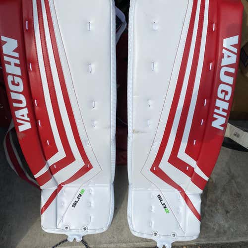 Red Used 33" Vaughn Ventus SLR2  Goalie Leg Pads