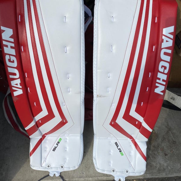 Red Used 33" Vaughn Ventus SLR2 Goalie Leg Pads